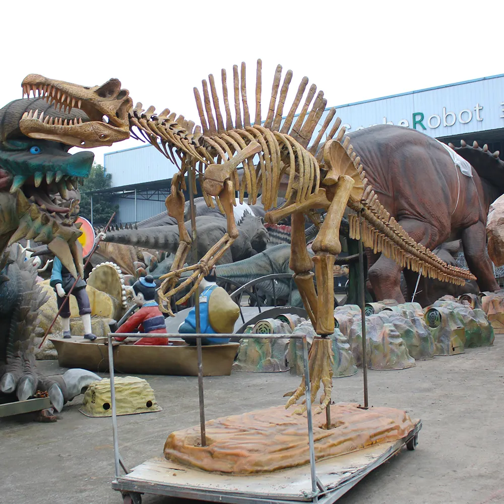 Zigong khủng long nhà máy cuộc sống Kích thước nhân tạo khủng long hóa thạch bộ xương của spinosaurus tượng mô hình cho khủng long Bảo tàng