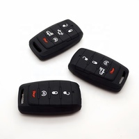 Housse de clé télécommande en silicone pour Dodge Ram 1500/2500/3500 2019/2020/2021/2022 avec 4 clés, étui de clé intelligente, accessoires de voiture