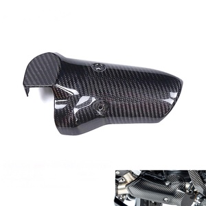 Couvercle de protection de silencieux en fibre de carbone sèche 3K, pour BMW R1300GS 2023+, bouclier thermique pour silencieux d'échappement de moto, finition brillante et mate, carbone Tri - Product Image 1
