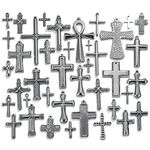 Vintage roestvrijstalen kruisbedels hanger waterdicht <span class=keywords><strong>DIY</strong></span> voor kettingen armbanden sieraden maken permanente vindingen - Product Image 2