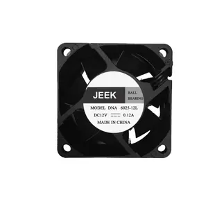 Jeek ventilador de refrigeração, 60*60*20mm 6020 5v 12v dc ventilador motor 60x60x25mm ventilador de fluxo de ar de alta velocidade