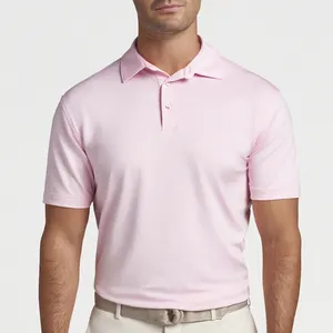 Camiseta polo de golfe de luxo de alta qualidade, secagem rápida, ajuste elegante, fabricante china