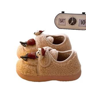 Pantuflas de Invierno para Mujer, Diseño de Patchwork a la Moda, Hebilla, Cómodas, Suela de Goma, Parte Superior de EVA, Marca XuanWu - Product Image 4