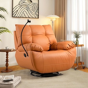 Fauteuils électriques pivotants de luxe modernes pour salon, canapé inclinable à bascule, fauteuil inclinable simple capitonné, meubles pour adultes, design - Product Image 2