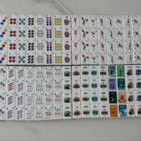 Funky Trade Custom International Sports Theme 160 Pcs Acrylic Mahjong Tiles Sets American, Various Sports Pattern Design OEM