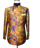 Veste à simple boutonnage en laine pour hommes luxueux costume sur mesure brodé à la main excellente qualité grande taille braguette à fermeture éclair plate