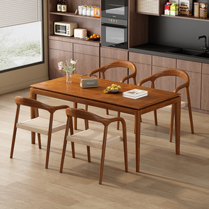 Bộ bàn ăn tròn gỗ nguyên khối cao cấp hiện đại, 4, 6, 8 chỗ ngồi, thiết kế xoay cho phòng khách và phòng ăn - Product Image 6