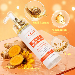 Sérum <span class=keywords><strong>Super</strong></span> Éclaircissant Marque Blanche au Curcuma, Aloès, Collagène et Bave d'Escargot, Éclaircissement Rapide des Zones Sombres, Visage et Corps, pour Peaux Foncées - Product Image 3