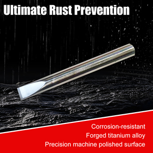 HENITUER T1097 Titanium <strong>Tools</strong> Non Magnetic Titanium Flat Chisel Suitable for Household Medical Aviation Fields - Product Image 6