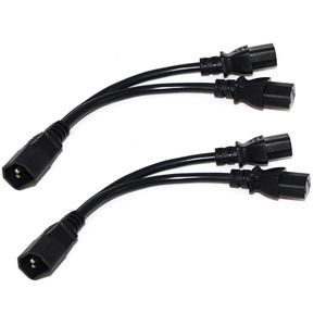 Câble d'alimentation ré<span class=keywords><strong>tractable</strong></span> double extrémité C14 C13 pour ordinateur portable, cordon d'alimentation 220v, grille électrique, séparateur en Y ghd C14 - Product Image 2