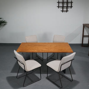 Tavolo da pranzo rettangolare moderno in <span class=keywords><strong>legno</strong></span> massello per sala da pranzo laboratorio ristorante dell'hotel con Design unico plancia per elegante - Product Image 5