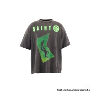 Camiseta informal lavada de corte holgado de la nueva colección de verano 2026 de la marca de streetwear estilo americano transfronterizo Sait Michae - Product Image 5