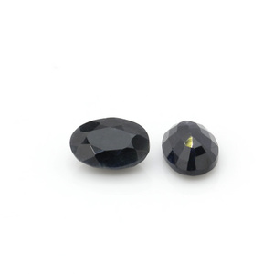 Zaffiro forma ovale sfaccettatura <span class=keywords><strong>pietra</strong></span> la fabbrica vende Natrual nero Super naturale stella rosso blu zaffiro calore gioielli che fanno CN; Pistola - Product Image 3