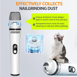 Professional <b>USB</b> Charging 3 Speeds Electric Rechargeable Pet Nail Trimmer with <b>LED</b> <b>Light</b> Dog Cat Nail Grinder - Product Image 6