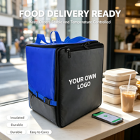 Sac à dos isotherme imperméable, sac de transport alimentaire réutilisable, pliable, grande capacité pour la livraison de pizzas, la restauration et les courses