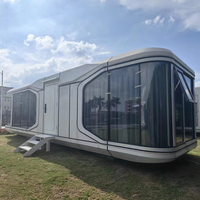 Villa Capsule Spatiale Préfabriquée Isolée et Résistante aux Intempéries, Idéale pour Base de Camping de Surf en Zone Côtière, Résistante aux Pulvérisations Salines
