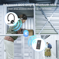 Auriculares Inalámbricos de Oficina, Auriculares Supraaurales para Teams, Skype, Zoom, Webinars, Call Center, Oficina en Casa, Online