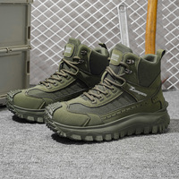 Nouvelles bottes tactiques pour hommes de grande taille, chaussures de sport décontractées pour l'extérieur, chaussures de travail, bottes de randonnée confortables