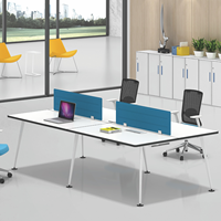 Bureau de travail modulaire moderne, structure en acier, connecteur en aluminium moulé sous pression, table de réunion exécutive