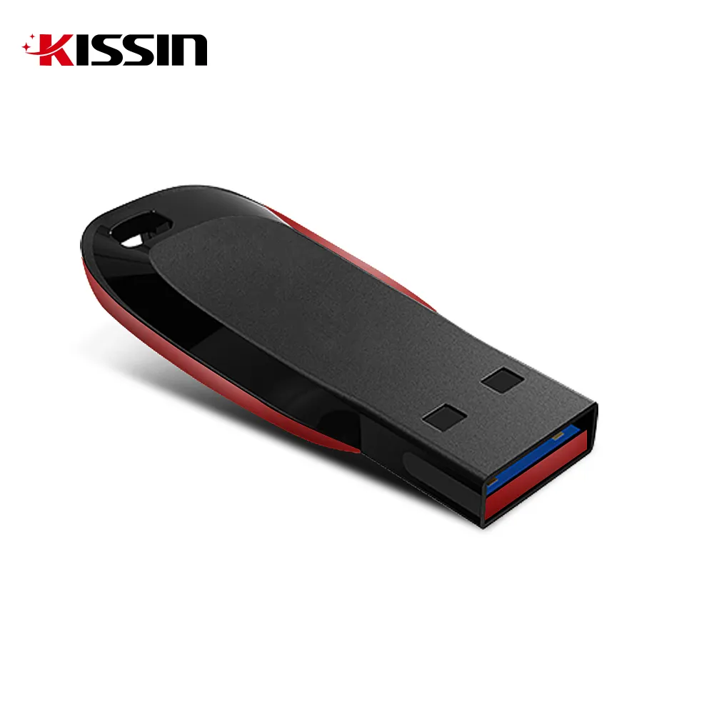 Kissin Logo Kustom USB Flash Drive USB 2.0 64GB Kecepatan Tinggi Pena Drive 8GB 16GB 32GB 128GB Plastik USB 3.0 Flashdisk