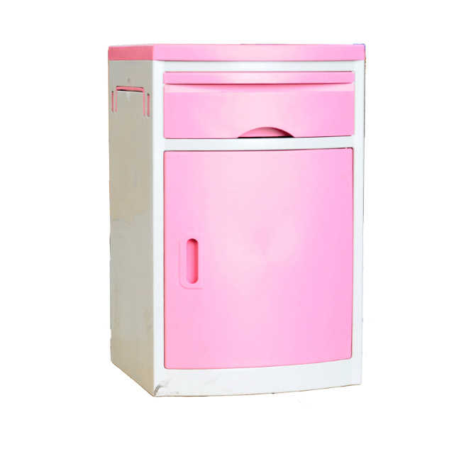 Hospital plastic storage cabinet abs plastic medical bedside table hospital bedside cart table