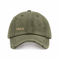 Casquettes de baseball vintage en toile structurée à cinq panneaux, broderie 3D en relief personnalisée, visière incurvée, boucle coulissante en métal, vente en gros