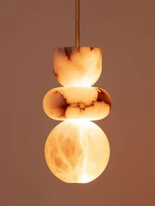 Personnalité nordique <span class=keywords><strong>Long</strong></span> lustre en laiton d'albâtre Designer Art déco pour porche étude chambre chevet <span class=keywords><strong>couloir</strong></span> lampe - Product Image 4