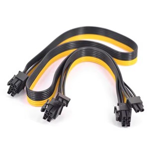 Cavo di alimentazione PCI-e da 8 pin a 2 porte 6+2 pin per scheda grafica PCI Express, da 6+2 pin maschio a 8 pin maschio per alimentatore modulare Silverstone - Product Image 1