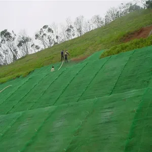 3D kontrol erosi geonet hitam putih hijau untuk jalan gunung lereng perlindungan tanah 3d plastik geat