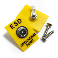 Prise de terre jaune ALLESD Composant d'équipement de mise à la terre antistatique Installation de terre ESD 1x10mmStud