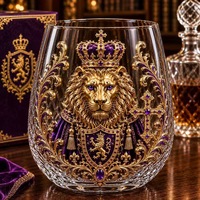 Nouvelle tasse à double paroi en verre 3D haut de gamme pour la maison, tasse pour boissons froides, tasse à lait, fabriquée en verre borosilicate haute résistance à la chaleur