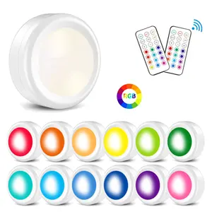  Offre Spéciale 6 pièces télécommande sans fil RGB multicolore alimenté par batterie LED lumière d'armoire pour placard garde-robe