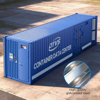 Conteneur de centre de données à déploiement rapide |   Conteneur IT portable étanche pour extérieur avec UPS intégré, CA de précision, IP55