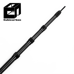 Poteau télescopique <span class=keywords><strong>en</strong></span> fibre de carbone pliable OEM de 2,4 m pour support de tente de camping, auvent, 2 m, 3 m, 4 m, avec système de verrouillage par torsion - Product Image 2
