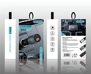 شاحن سيارة <span class=keywords><strong>USB</strong></span> PD 3.1A من الألومنيوم مخصص للشحن السريع للهواتف المحمولة مع تقنية QC2.0 ومنفذ Type C وإضاءة LED - Product Image 6