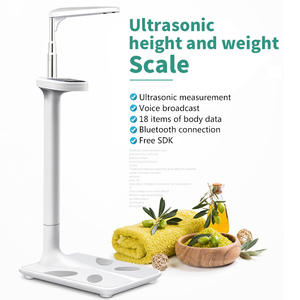 เครื่องชั่งน้ำหนักวัดไขมันในร่างกาย Medco พร้อมวัดส่วนสูง สีขาว เครื่องวิเคราะห์ค่าดัชนีมวลกายแบบดิจิทัล สำหรับใช้ในบ้านและคลินิก - Product Image 3