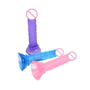 Sexspielzeug für Frauen Flexibler realistischer <span class=keywords><strong>Mini</strong></span> Crystal Soft Jelly <span class=keywords><strong>Dildo</strong></span> mit Saugnapf - Product Image 1