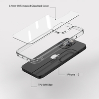 Coque arrière rigide en verre trempé Sublimation 9h de haute qualité pour iphone 12 13 14 15 16e Pro Max