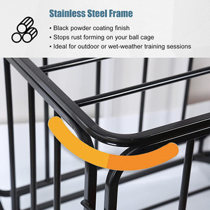Chariot de rangement pour équipement sportif JH-Mech à grande capacité pour ballons de basket-<span class=keywords><strong>ball</strong></span>, de football et de volley-<span class=keywords><strong>ball</strong></span>, avec roulettes, support pour ballons de basket-<span class=keywords><strong>ball</strong></span> - Product Image 5