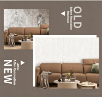 Vente flash pour la décoration murale, autocollants muraux autocollants en PVC, feuille de marbre UV, marbre