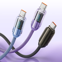 Kabel Data Type-C Pengisian Cepat PD 100W Transparan Efisiensi Tinggi Toocki untuk Laptop, Tablet, dan Ponsel