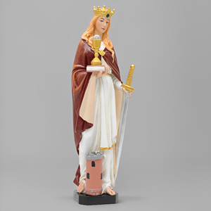 Prodotti in Stock Statue religiose cattoliche in resina Statue di natale prodotti decorazione per la casa statua <span class=keywords><strong>Santa</strong></span> <span class=keywords><strong>Barbara</strong></span> - Product Image 4