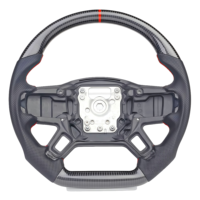 Volant en cuir et bois personnalisé de style vintage pour Discovery L462 22+ - Accessoires intérieurs de voiture