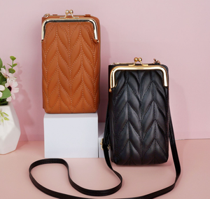 Petit sac à bandoulière pour téléphone portable pour femmes, sac à main pour téléphone portable, portefeuille, fermeture à pression, sac à bandoulière mignon avec emplacements pour cartes de crédit - Product Image 1