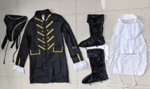 ODM hommes Halloween adulte Costume ensemble noir rouge <span class=keywords><strong>Pirate</strong></span> capitaine Anime inspiré pour les événements de fête vente entière - Product Image 6