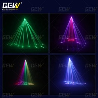 Projecteur laser GEVV 8W 10W RGB pleine couleur DMX512, animation laser pour scène, DJ, discothèque, bar, mariage