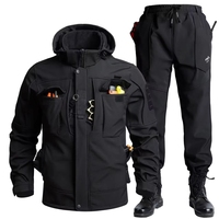 Conjunto Táctico Softshell de Alta Calidad para Hombre con Forro Polar de Camuflaje, Ropa Impermeable para Exteriores