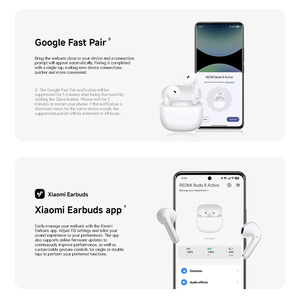 หูฟังไร้สาย Redmi Buds 8 Active แบบกึ่งอินเอียร์ ไดรเวอร์ 14.2 มม. ไมโครโฟนคู่ตัดเสียงรบกวน ENC ควบคุมด้วยระบบสัมผัส เสียงคุณภาพสูง Hi-Fi พร้อมไฟ LED - Product Image 3
