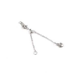Stainless Steel Heart Shape Extension Chain Lobster Clasp For <b>Bracelet</b> Making DIY Jewelry Findings Components - Product Image 4