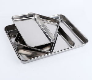 26*20*3 سنتيمتر الفولاذ المقاوم للصدأ ختم مربع لوحة مسطحة أسفل صينية عيادة مستشفى تطهير صينية - Product Image 3